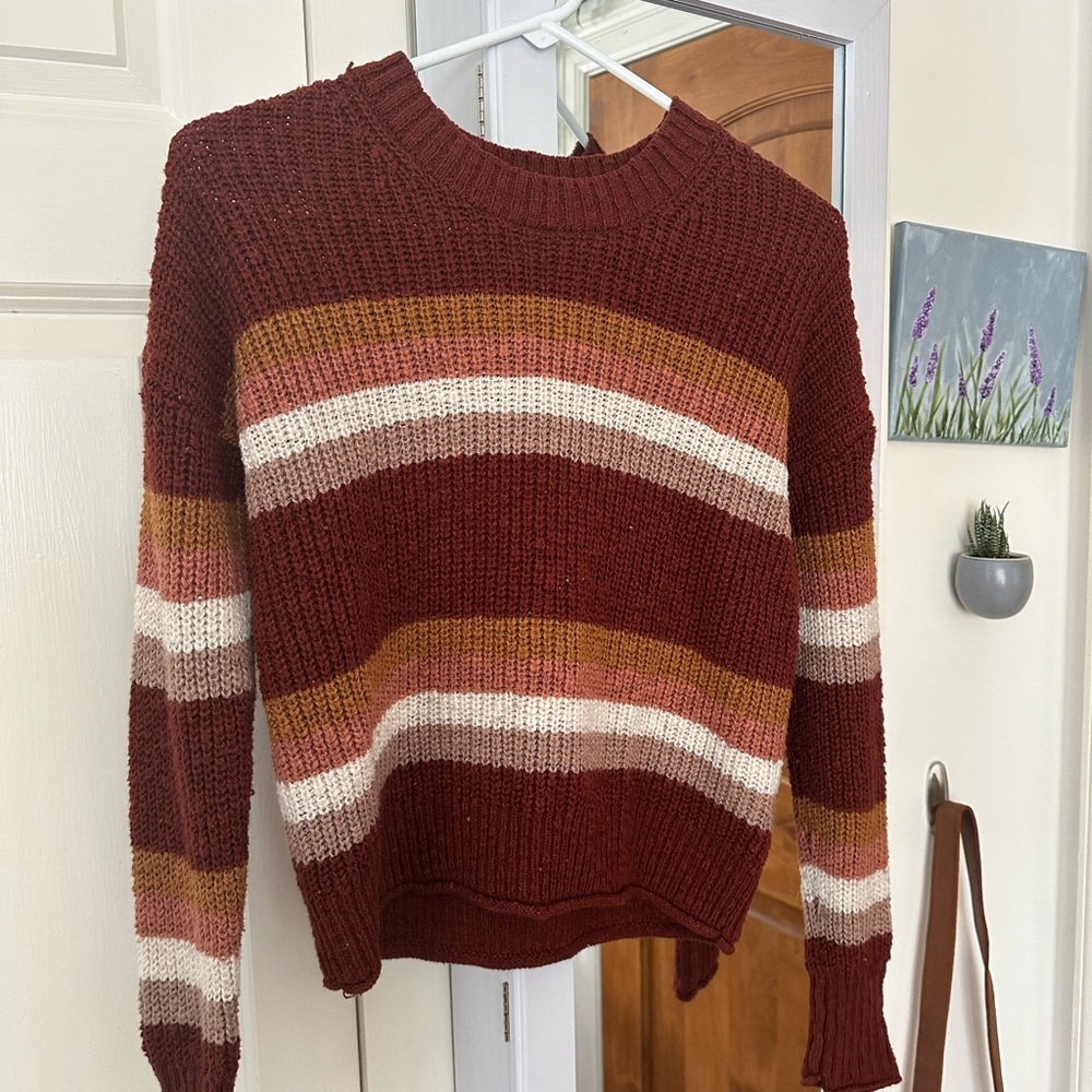 Pink Rose striped sweater